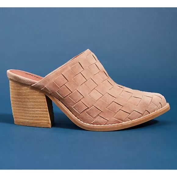 Jeffrey Campbell Favela Blush Suede Block Heel Mules - Picture 1 of 8